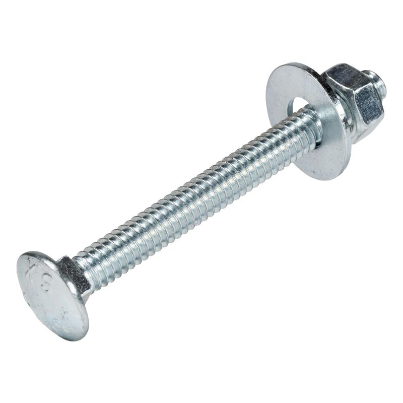 MAKERS BOLT 1/4" x 2-1/2" (100 Pack) Zinc Carriage Bolt Kit, Grade 307A by - Image 1
